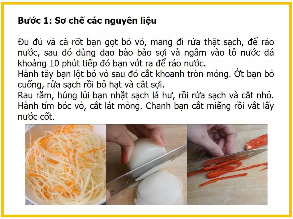 Công thức làm món Nộm đu đủ bò khô chua ngọt, giòn sần sật