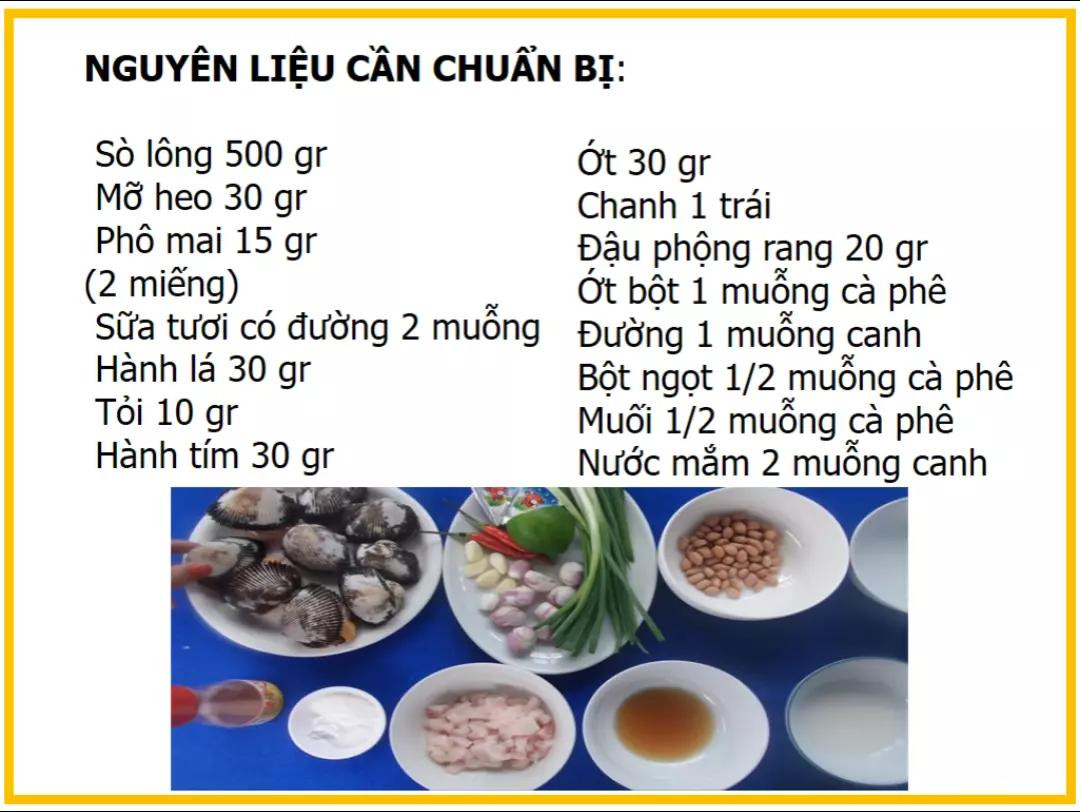Công thức làm món Sò lông nướng phô mai ngon tuyệt, hướng dẫn chi tiết từ sơ chế nguyên liệu đến hoàn thành