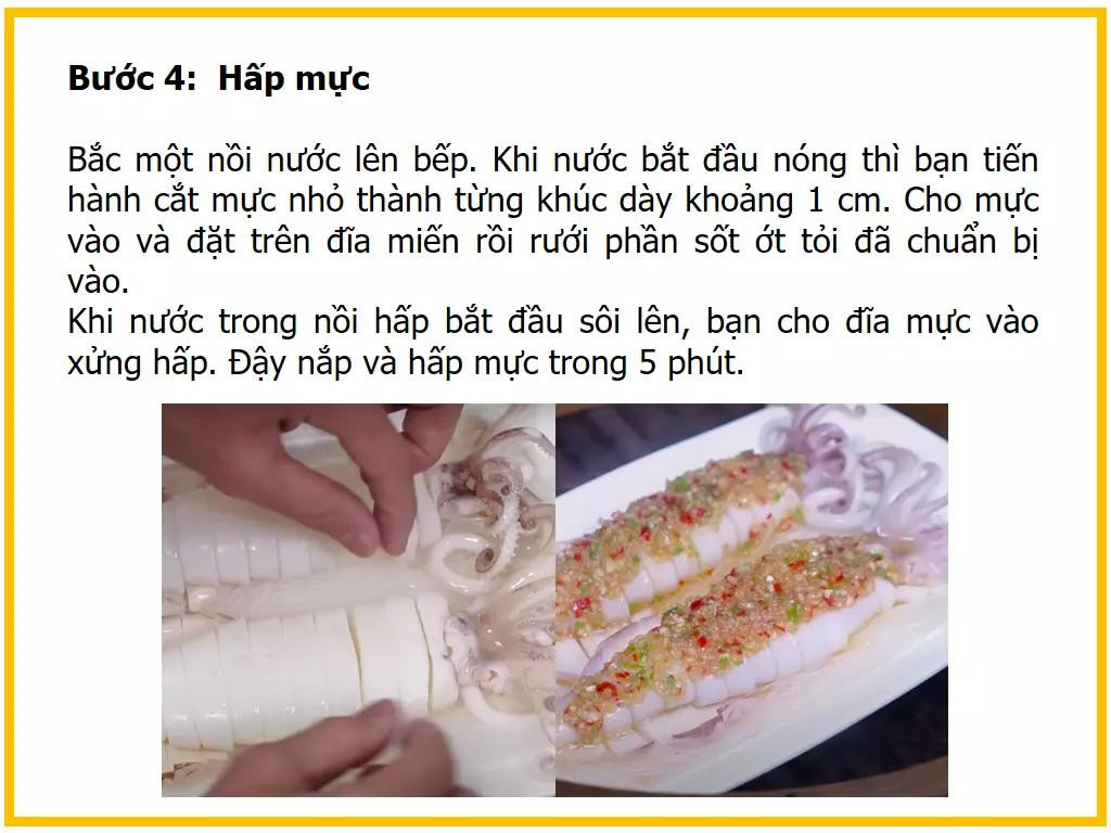 Công thức làm mực hấp hành tỏi ngon tuyệt với nước sốt thơm lừng và sợi miến giòn tan