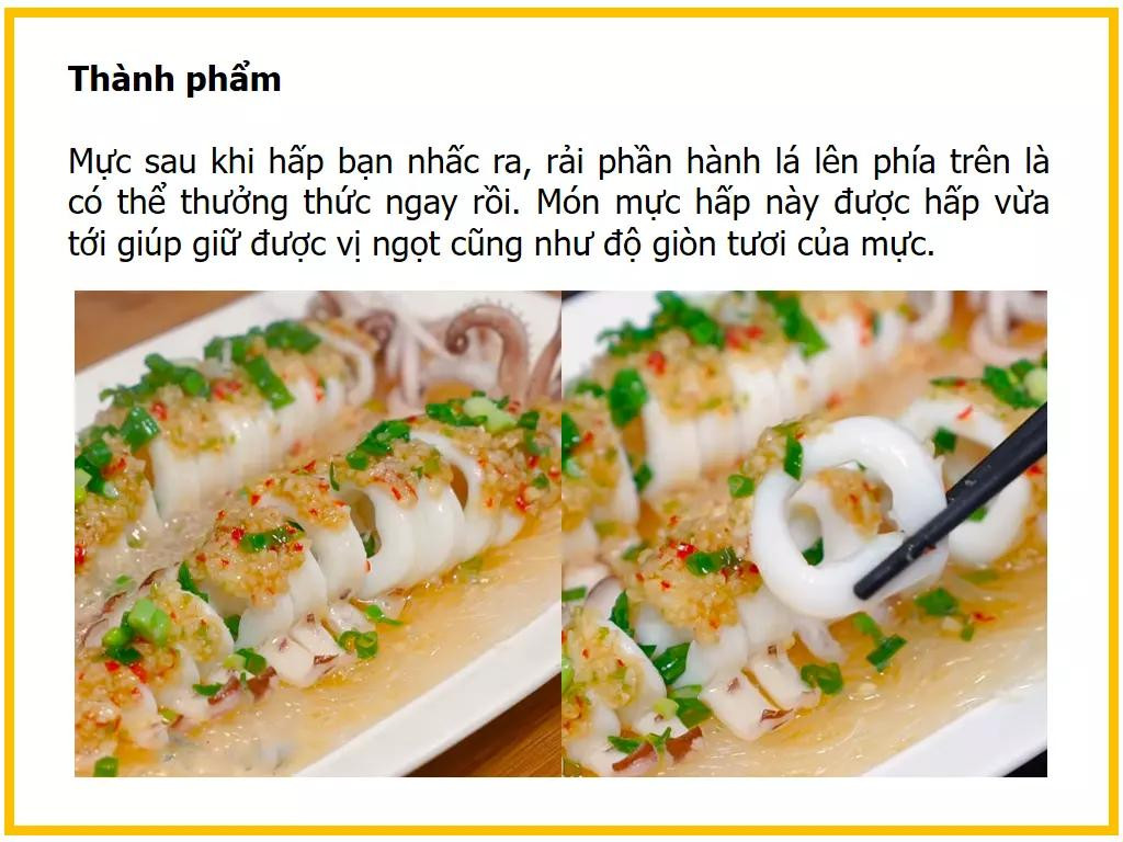 Công thức làm mực hấp hành tỏi ngon tuyệt với nước sốt thơm lừng và sợi miến giòn tan