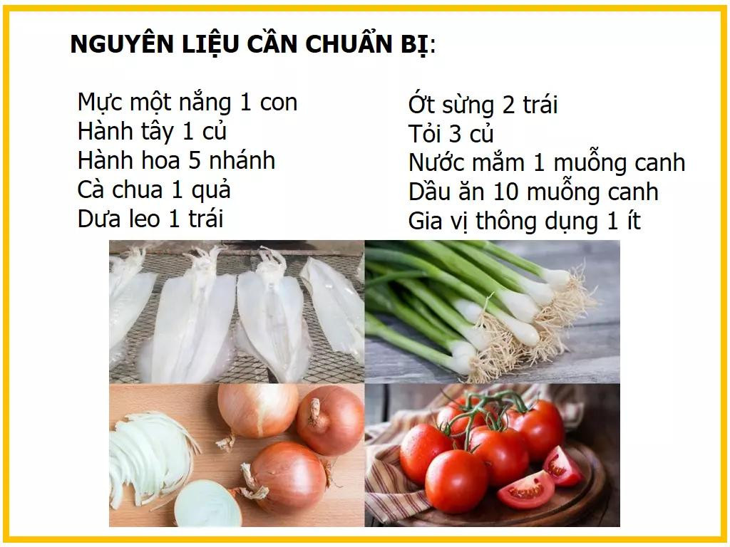 Công thức làm mực một nắng chiên nước mắm