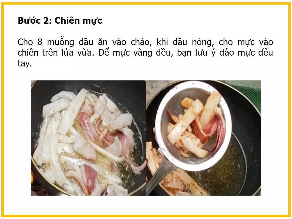 Công thức làm mực một nắng chiên nước mắm