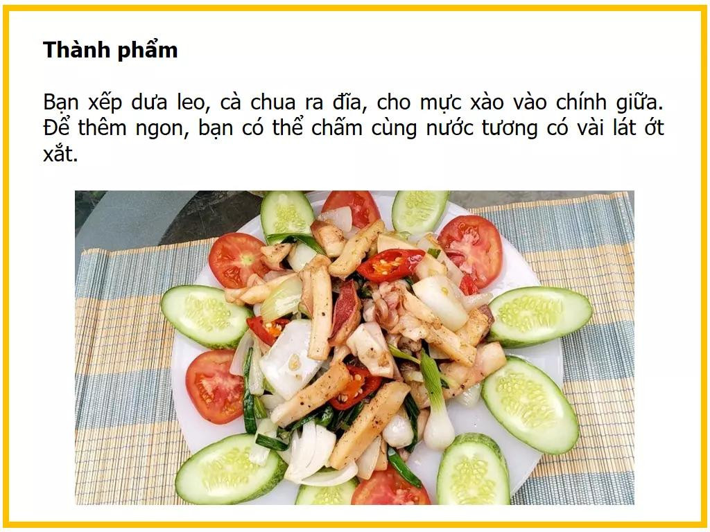 Công thức làm mực một nắng chiên nước mắm