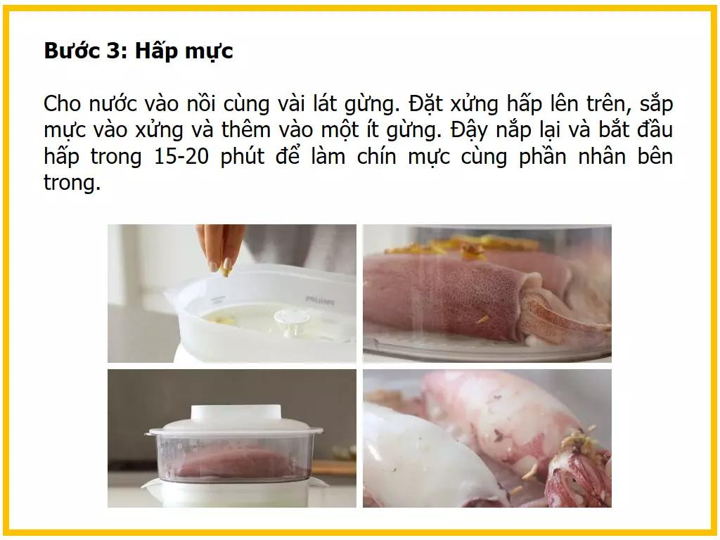 Công thức làm mực nhồi tôm thịt kim chi