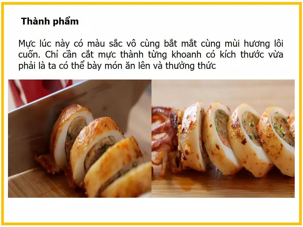 Công thức làm mực nhồi tôm thịt kim chi
