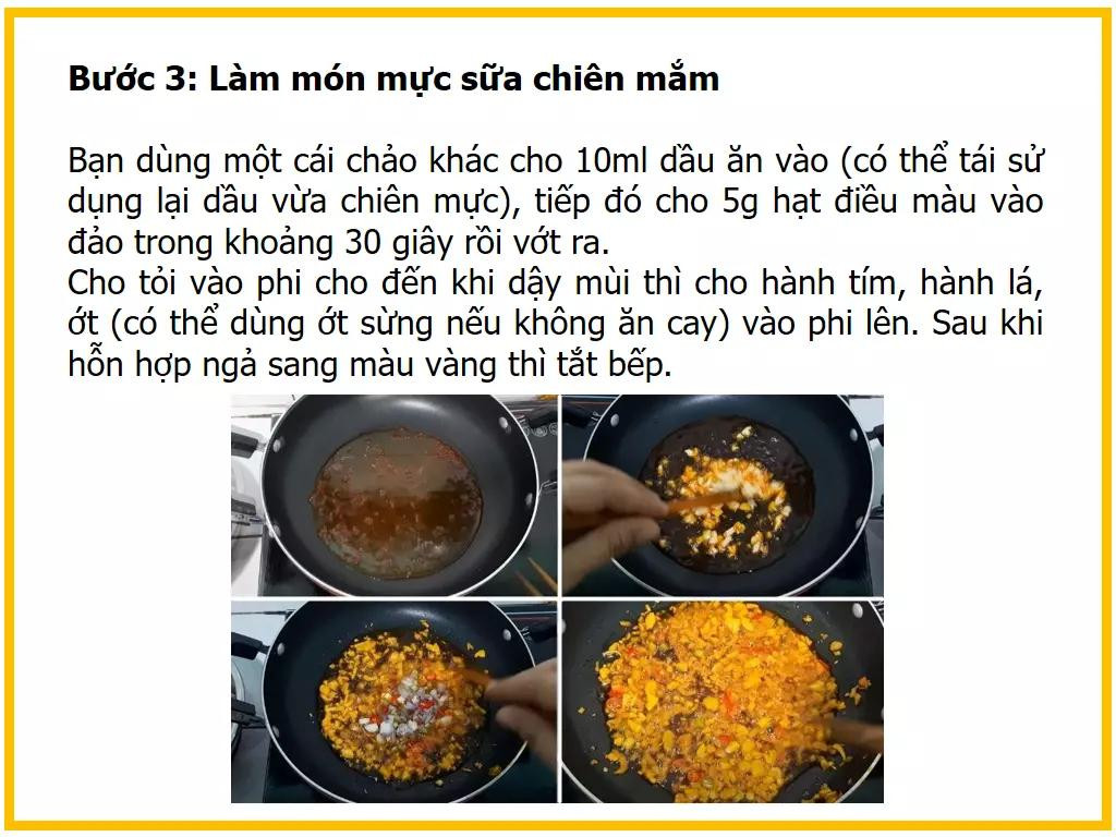 Công thức làm mực sữa rim mắm ngon, giòn ngọt đậm đà