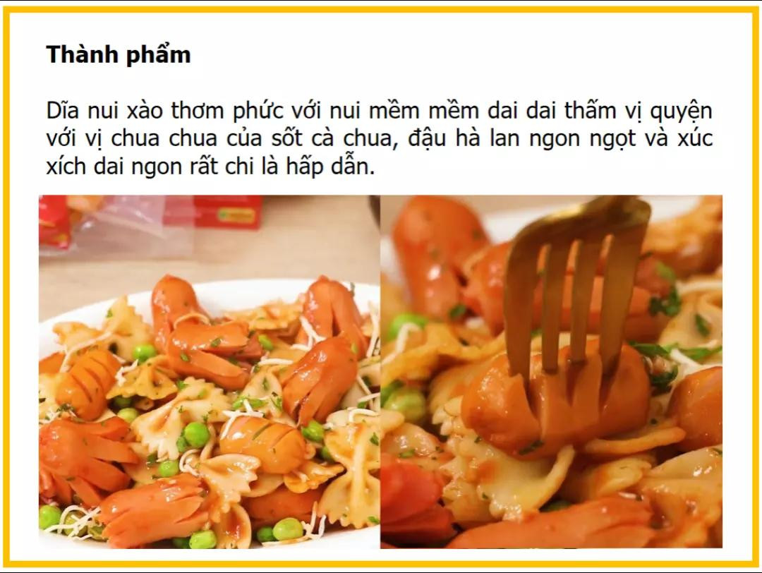 Công thức làm Nui xào xúc xích cà chua
