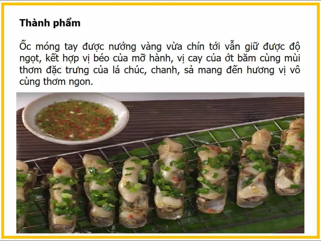Công thức làm ốc móng tay nướng chanh sả ngon tuyệt