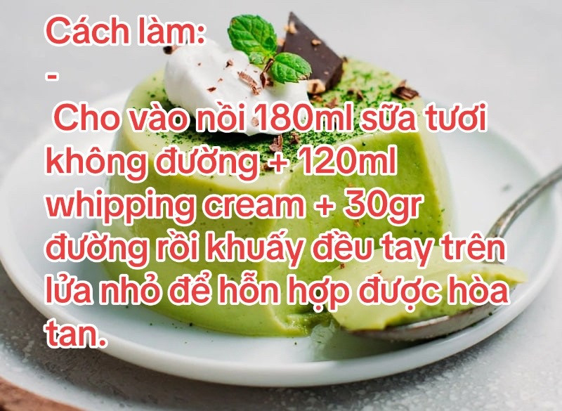 Công thức làm Panna Cotta bơ thơm ngon tại nhà với sữa tươi và whipping cream