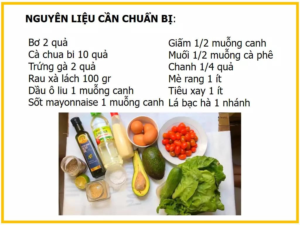 Công thức làm Salad bơ trứng gà ngon, đơn giản với nguyên liệu tươi sạch