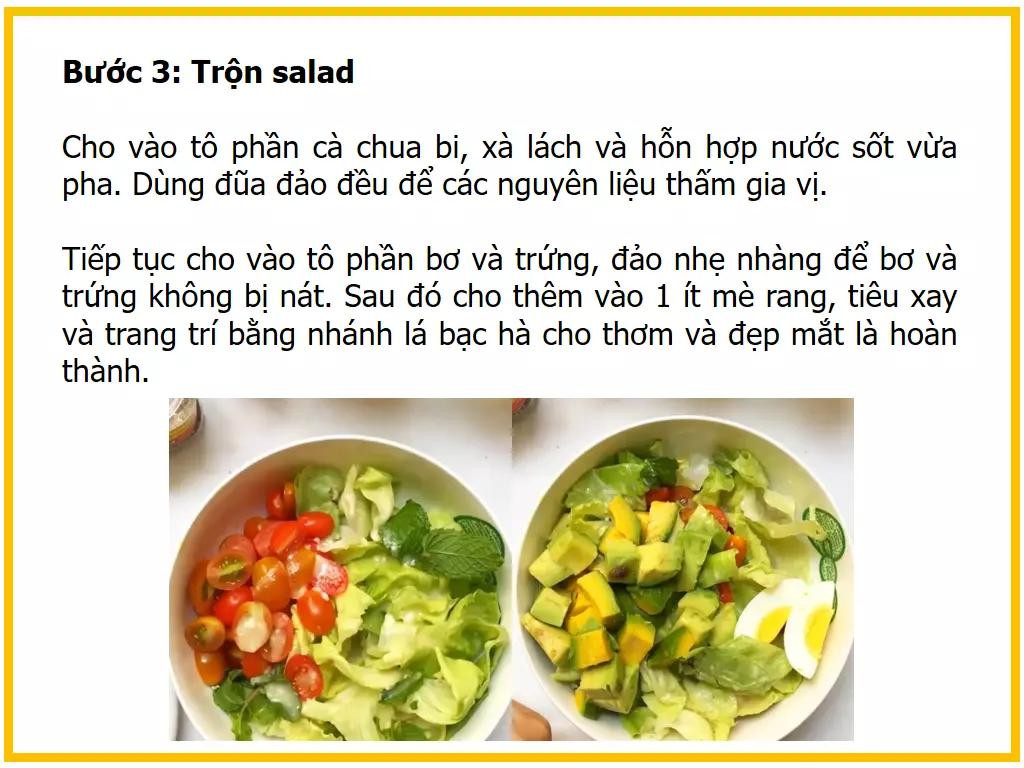 Công thức làm Salad bơ trứng gà ngon, đơn giản với nguyên liệu tươi sạch