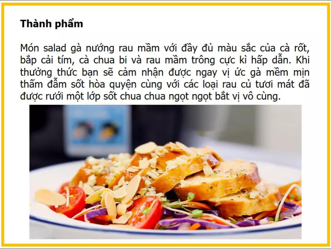 Công thức làm Salad gà nướng rau mầm ngon tuyệt, cách chế biến chi tiết từng bước
