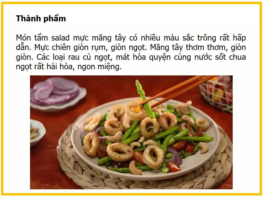 Công thức làm Salad mực măng tây giòn ngon, cách chế biến đơn giản tại nhà