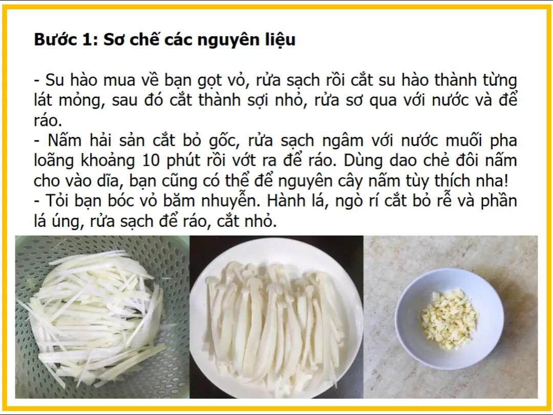 Công thức làm Su hào xào nấm hải sản giòn ngon, bổ dưỡng