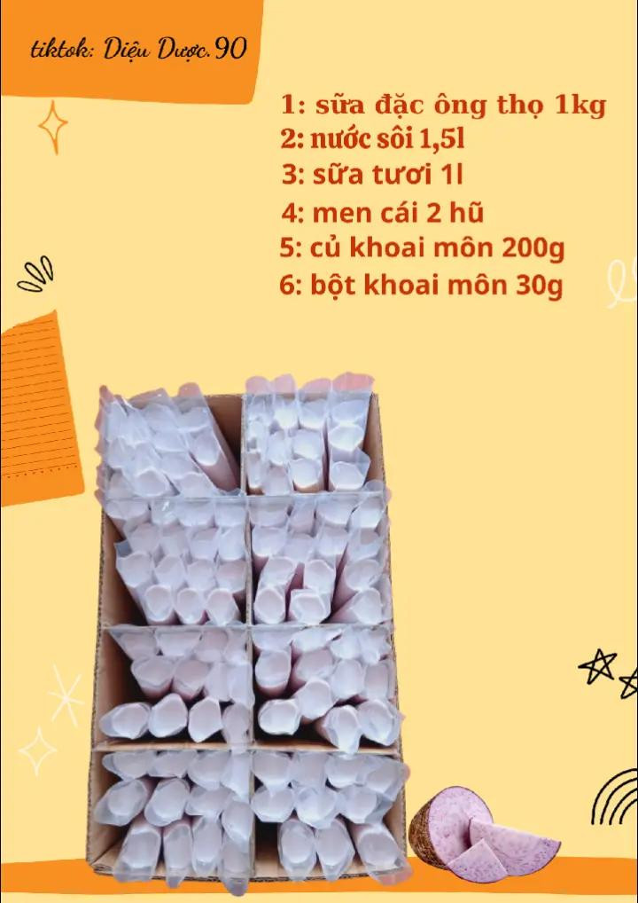 Công thức làm sữa chua túi vị khoai môn tím ngon bổ rẻ