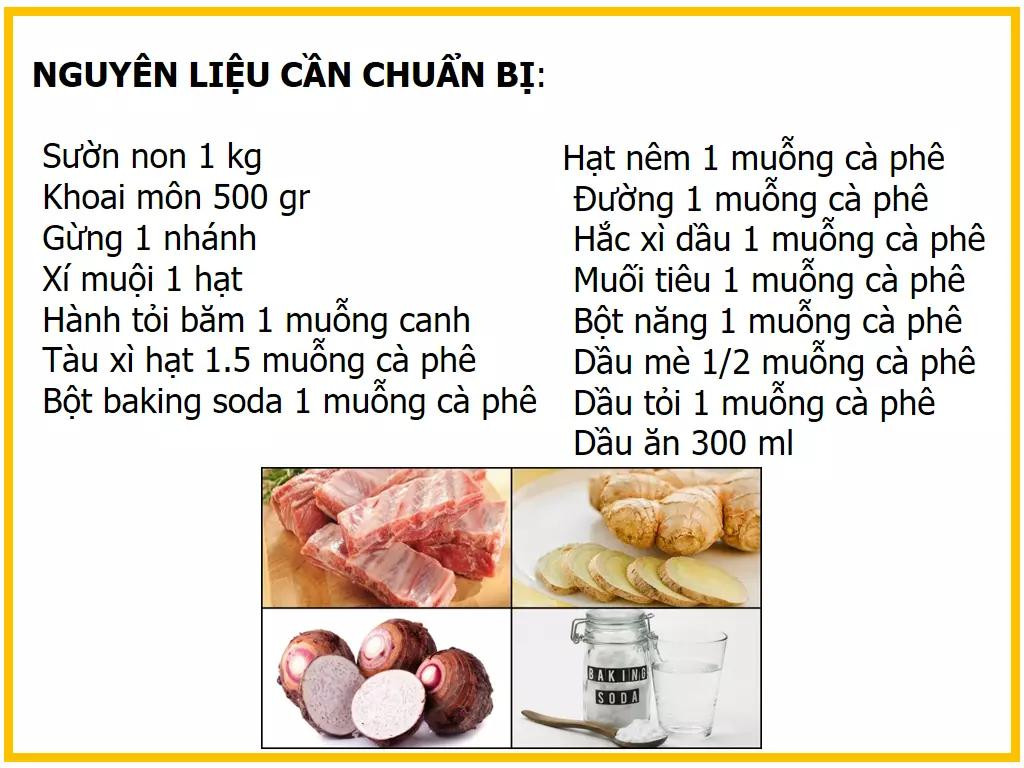 Công thức làm sườn non hấp tàu xì