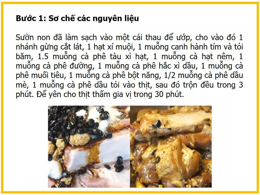 Công thức làm sườn non hấp tàu xì