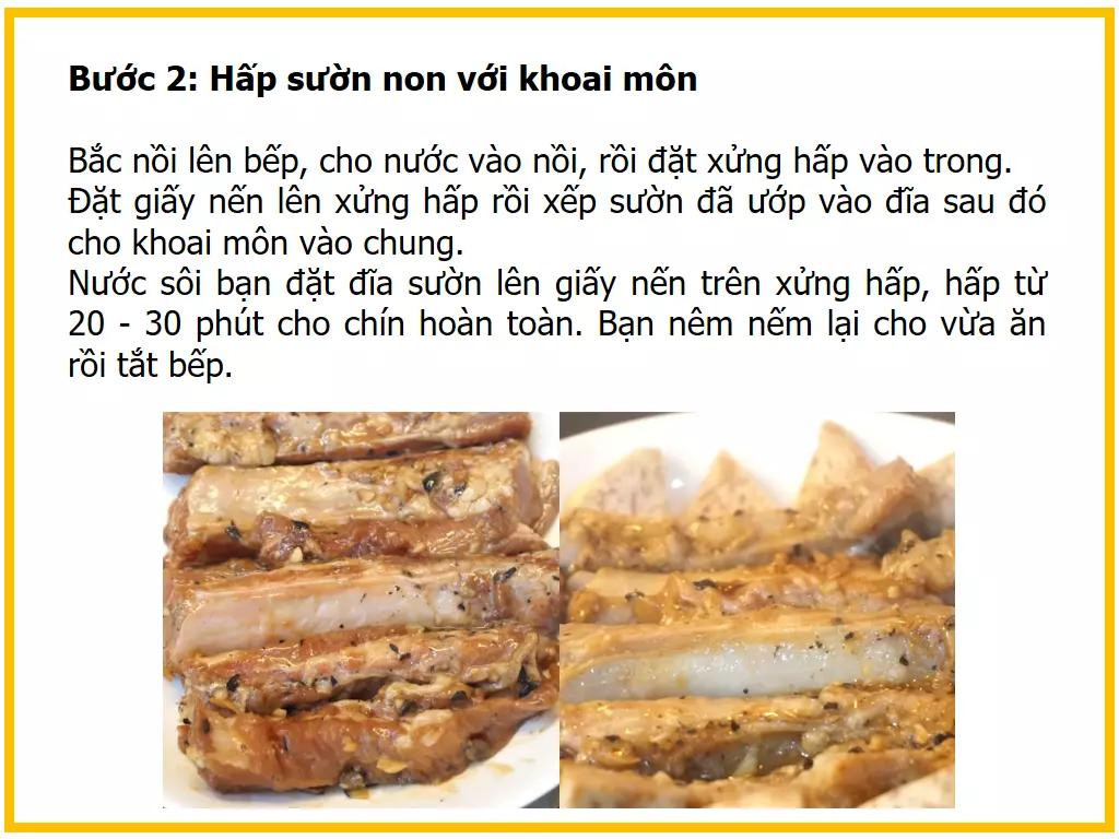 Công thức làm sườn non hấp tàu xì