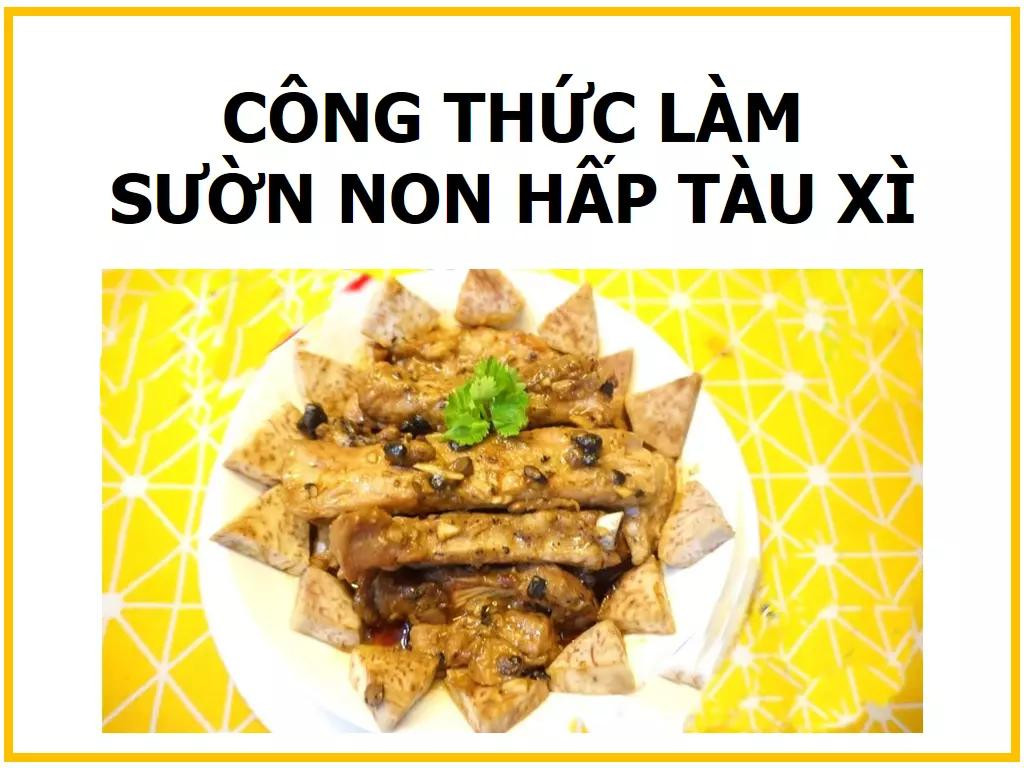 Công thức làm sườn non hấp tàu xì