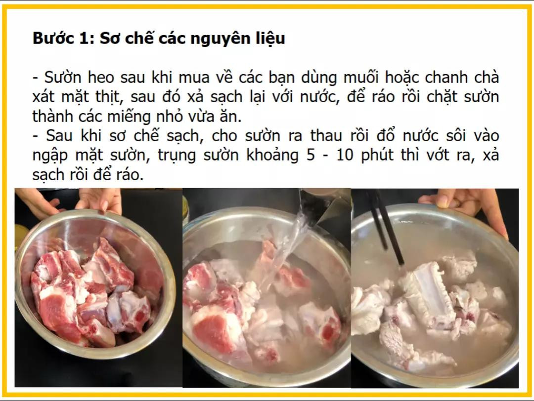 Công thức làm sườn rim chua ngọt ngon miệng, cách ướp và chiên giòn