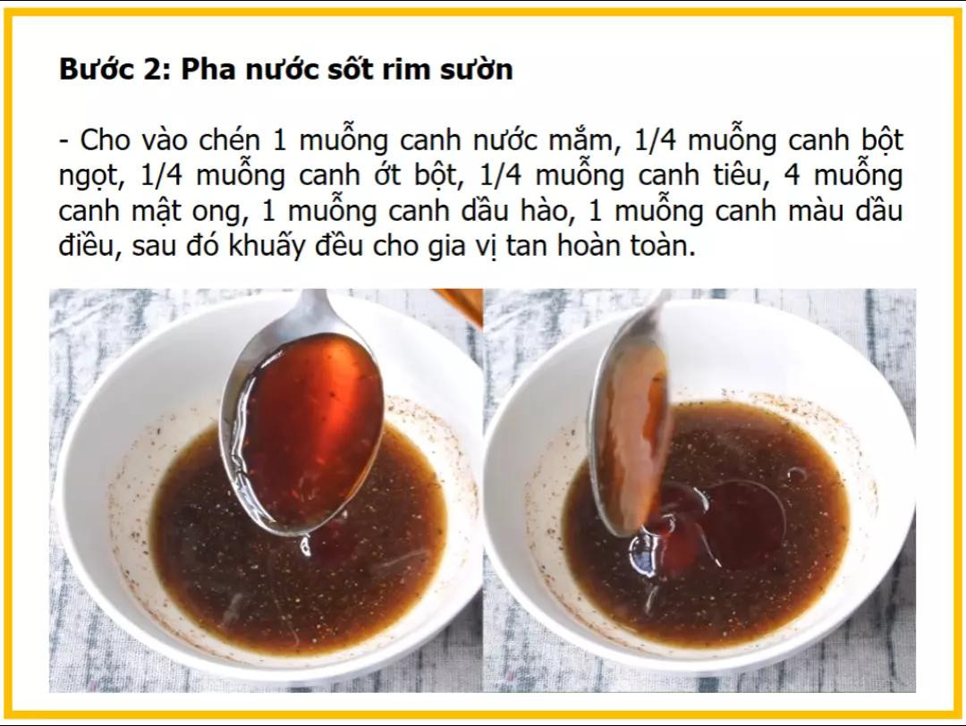 Công thức làm sườn rim mật ong ngon tuyệt, cách nấu chi tiết từng bước kèm hình ảnh minh họa