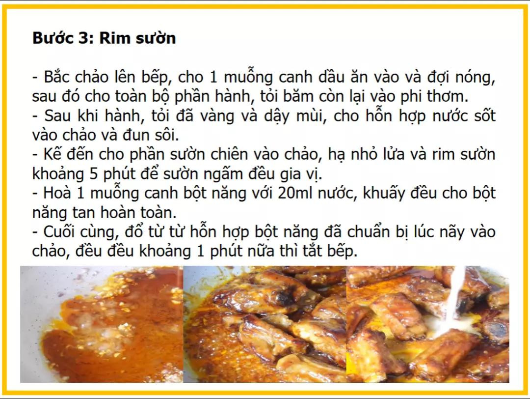 Công thức làm sườn rim mật ong ngon tuyệt, cách nấu chi tiết từng bước kèm hình ảnh minh họa