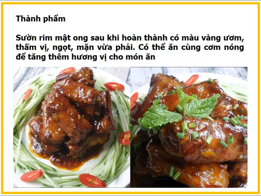 Công thức làm sườn rim mật ong ngon tuyệt, cách nấu chi tiết từng bước kèm hình ảnh minh họa