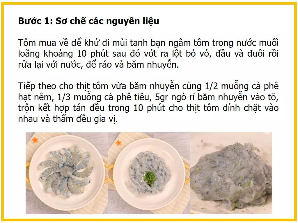 Công thức làm Súp tôm viên phô mai