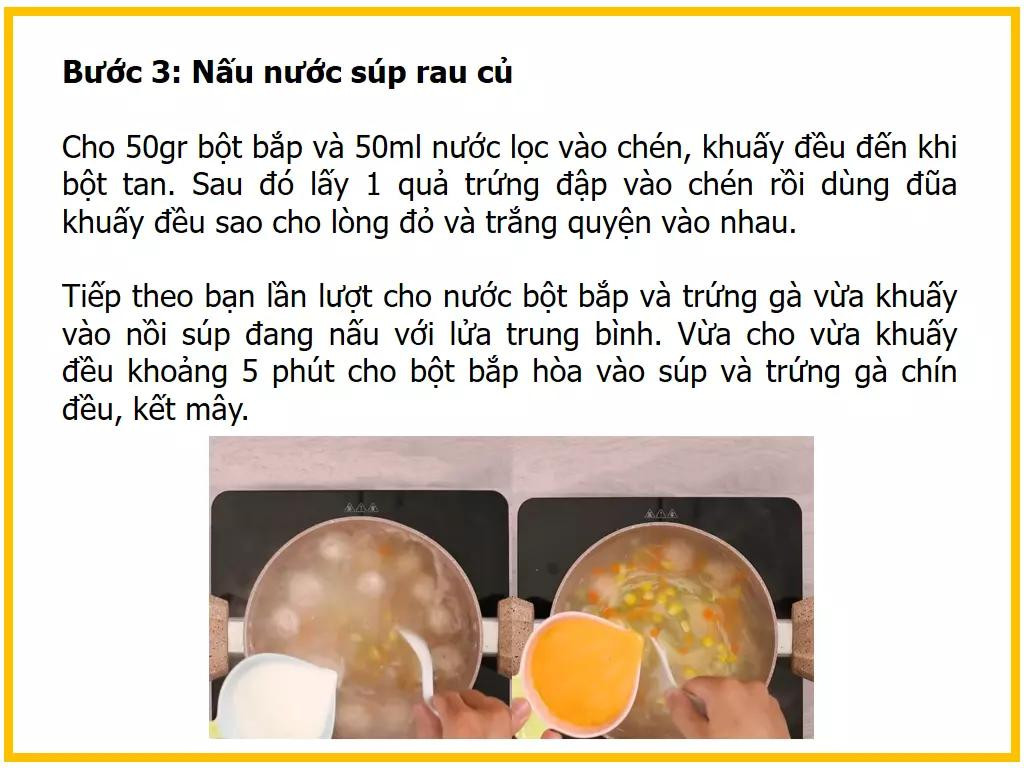 Công thức làm Súp tôm viên phô mai