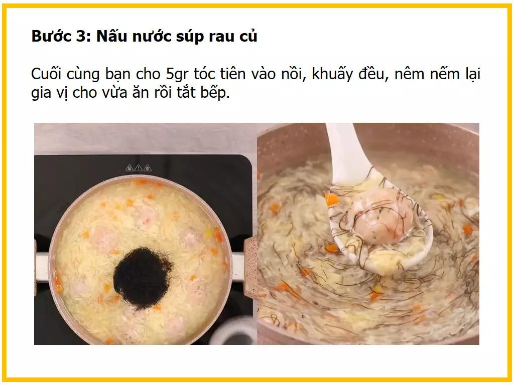 Công thức làm Súp tôm viên phô mai