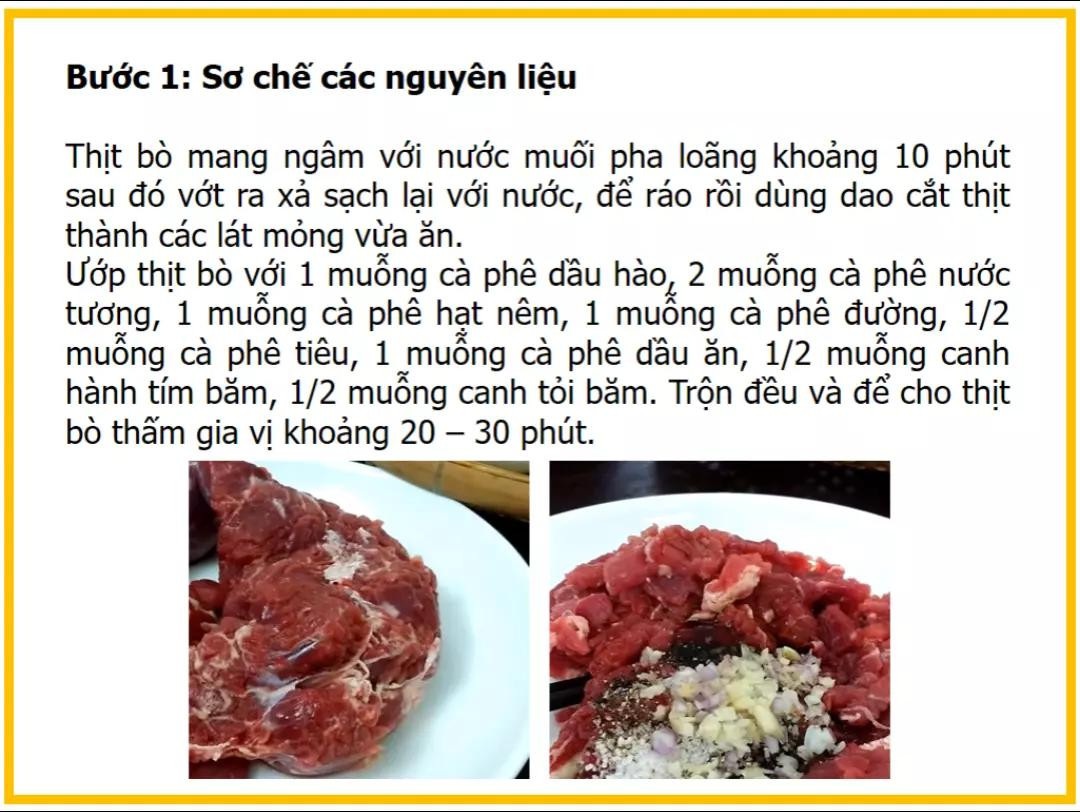 Công thức làm Thịt bò xào măng tây ớt chuông