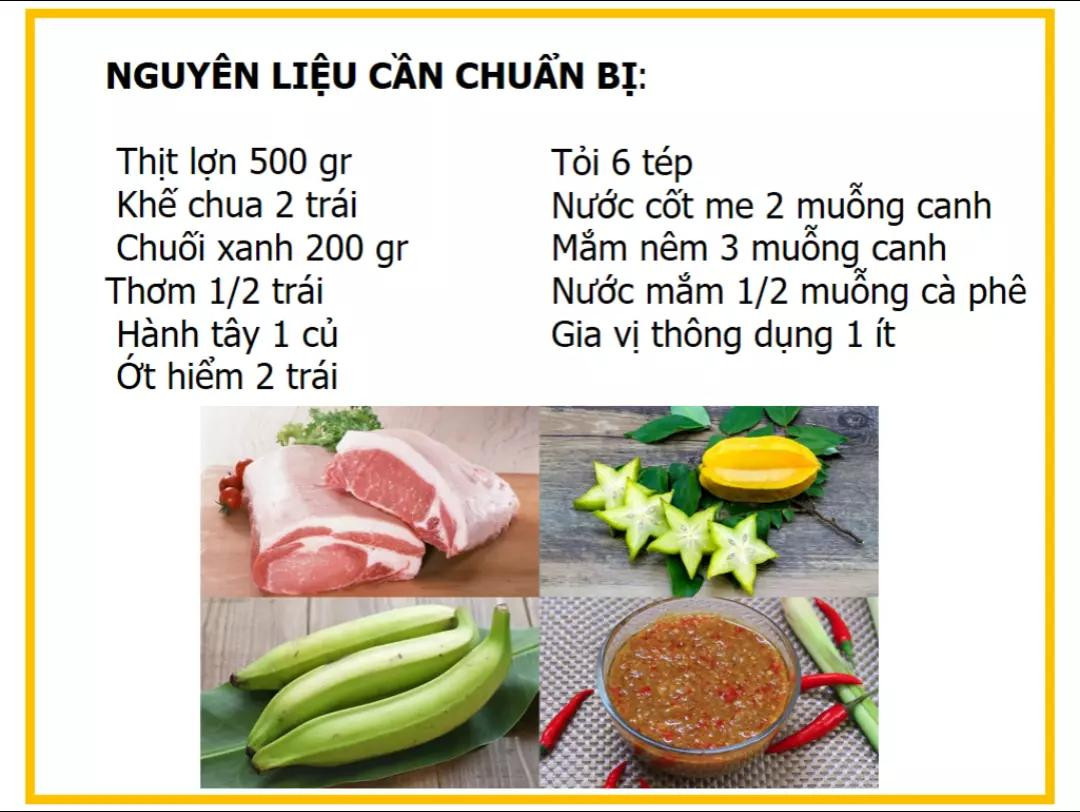 Công thức làm thịt lợn xào khế chuối xanh
