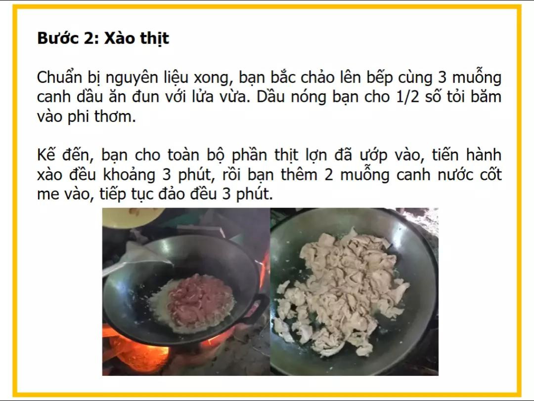 Công thức làm thịt lợn xào khế chuối xanh