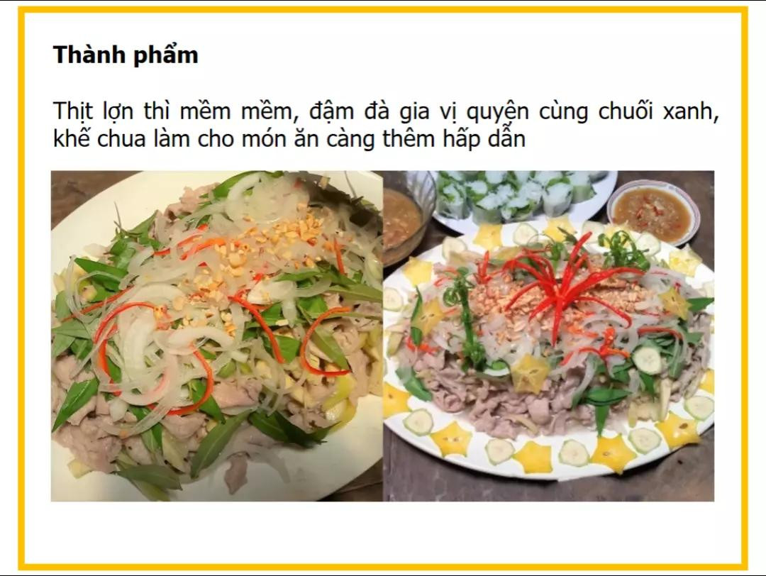 Công thức làm thịt lợn xào khế chuối xanh