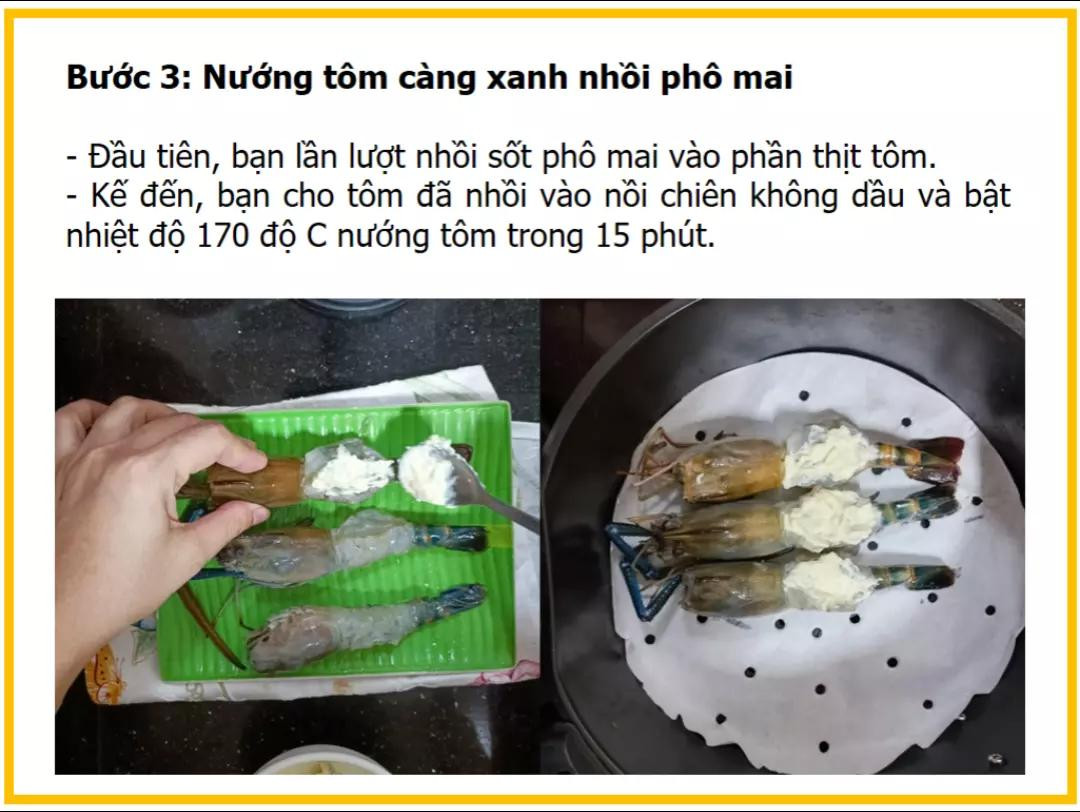 Công thức làm tôm càng xanh nướng phô mai Con Bò Cười ngon tuyệt