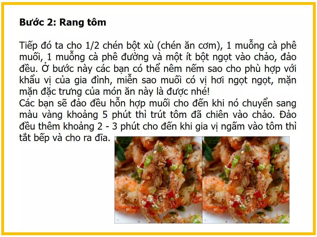 Công thức làm Tôm rang muối Hồng Kông giòn ngon, đậm đà vị tỏi ớt