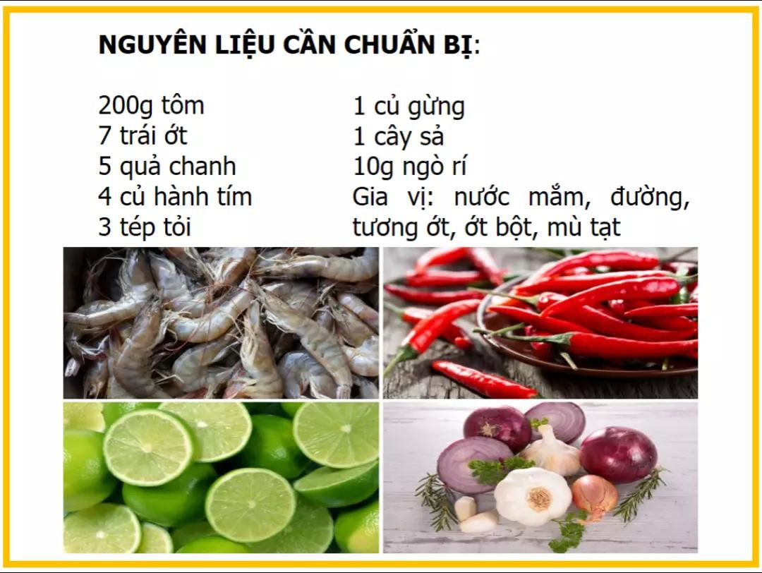 Công thức làm Tôm sốt Thái chua cay đậm vị