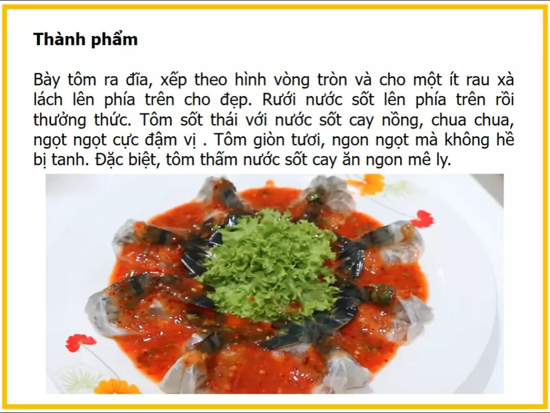 Công thức làm Tôm sốt Thái chua cay đậm vị