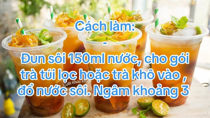 Công thức làm trà tắc xí muội thơm ngon mát lạnh với hồng trà, mật ong và đá