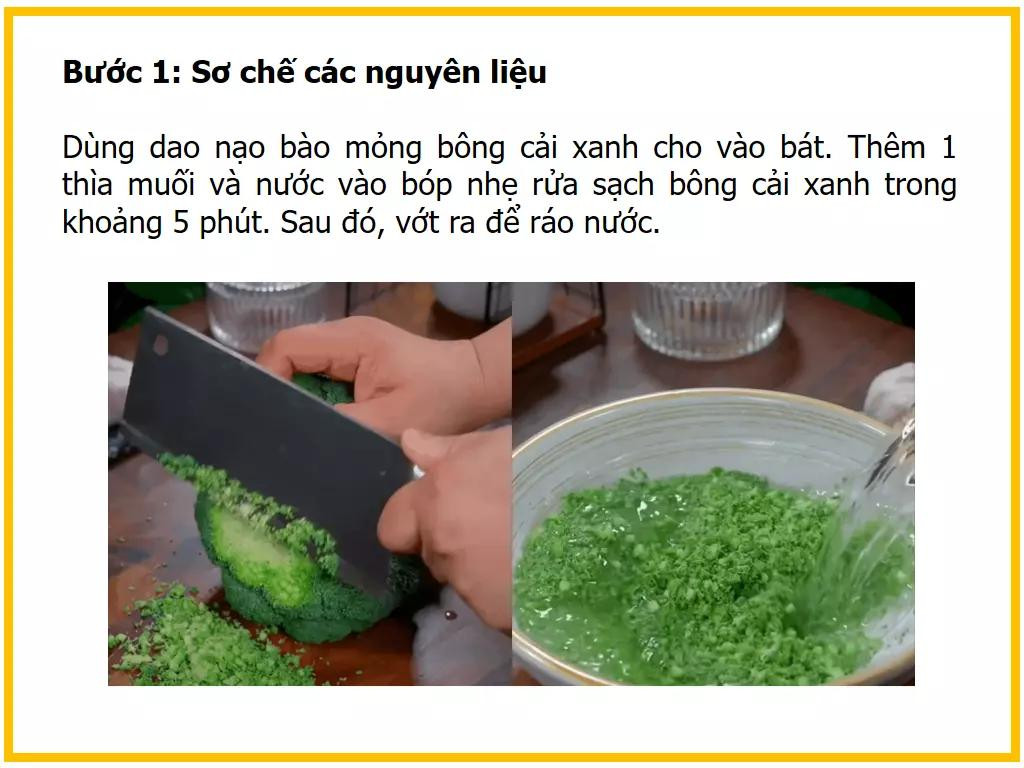 Công thức làm trứng hấp tôm với bông cải xanh và thịt tôm băm
