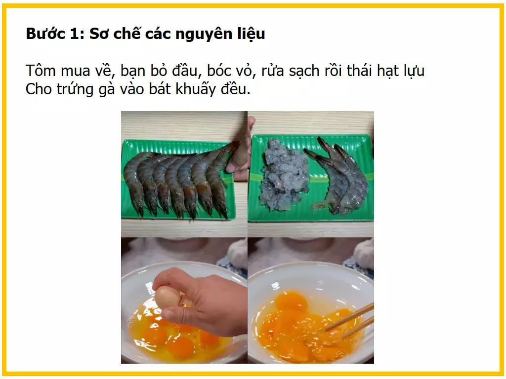 Công thức làm trứng hấp tôm với bông cải xanh và thịt tôm băm