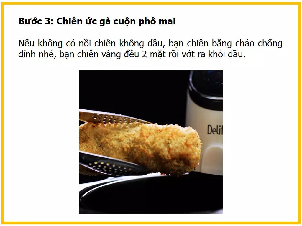 Công thức làm ức gà cuộn phô mai và măng tây giòn ngon