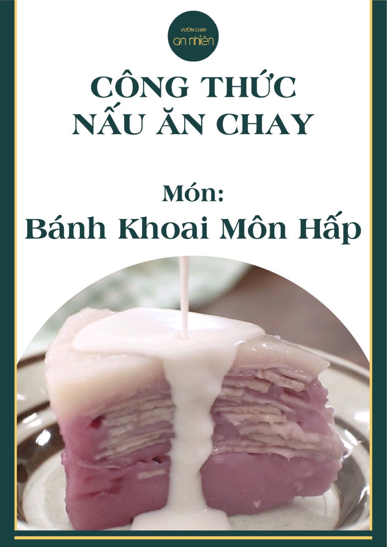 Công thức nấu ăn chay: Bánh Khoai Môn Hấp với lá cẩm và nước cốt dừa