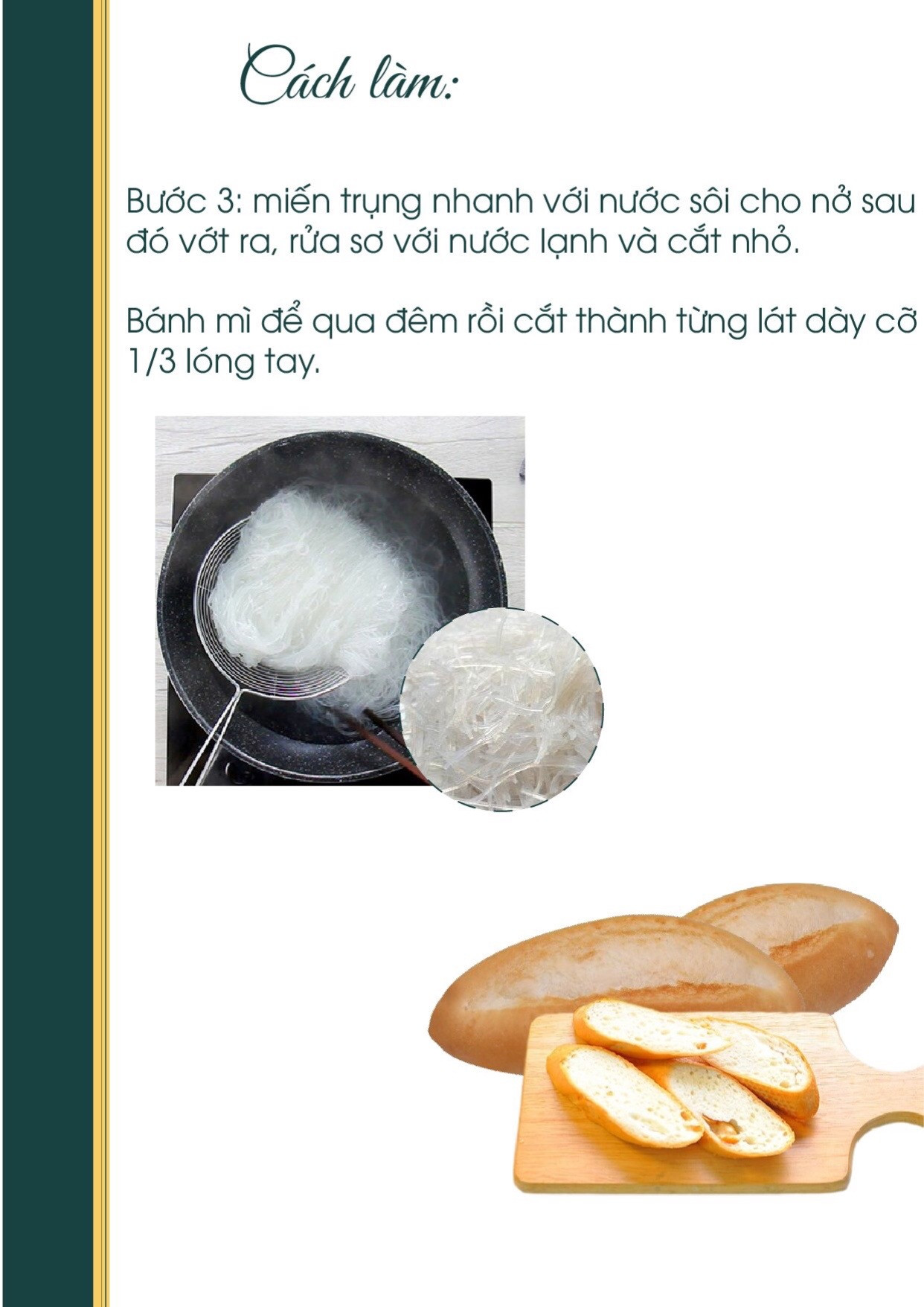 Công thức nấu ăn chay: Bánh Mì Hấp Chay (công thức 2) - Món ngon từ Vườn Chay An Nhiên