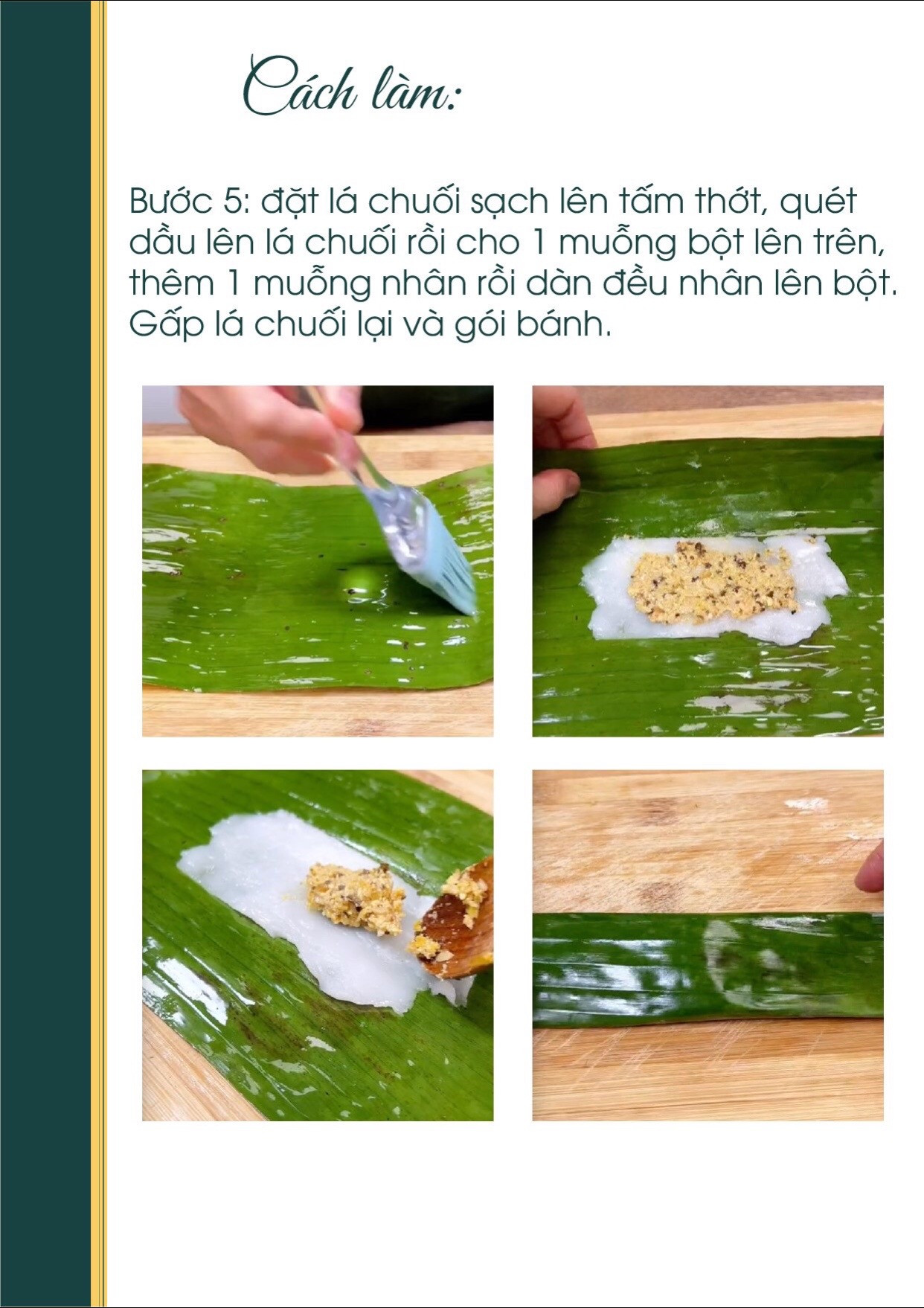 Công thức nấu ăn chay: Bánh Nậm Chay với nấm đùi gà, đậu hũ và mộc nhĩ