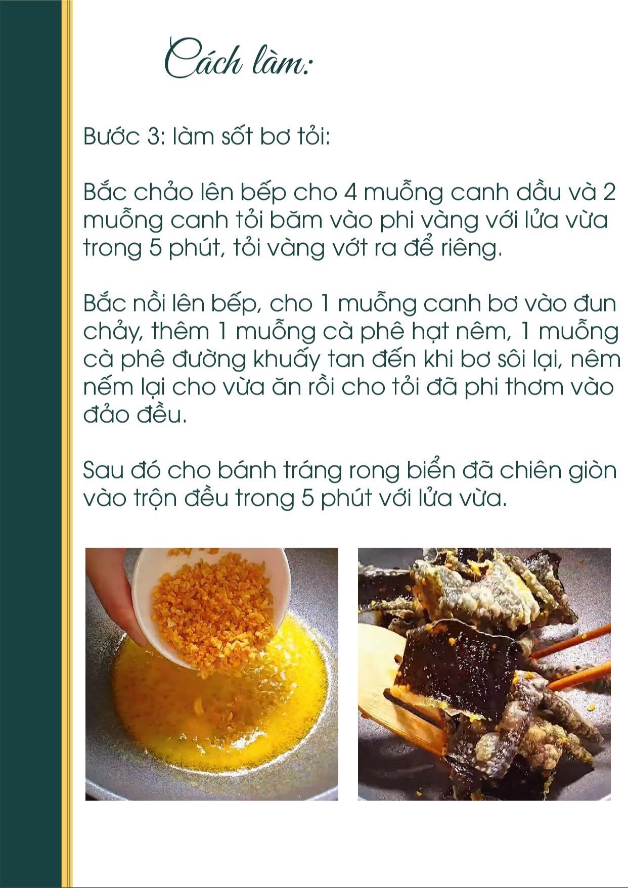 Công thức nấu ăn chay: Bánh Tráng Chiên Rong Biển giòn tan, ngon miệng