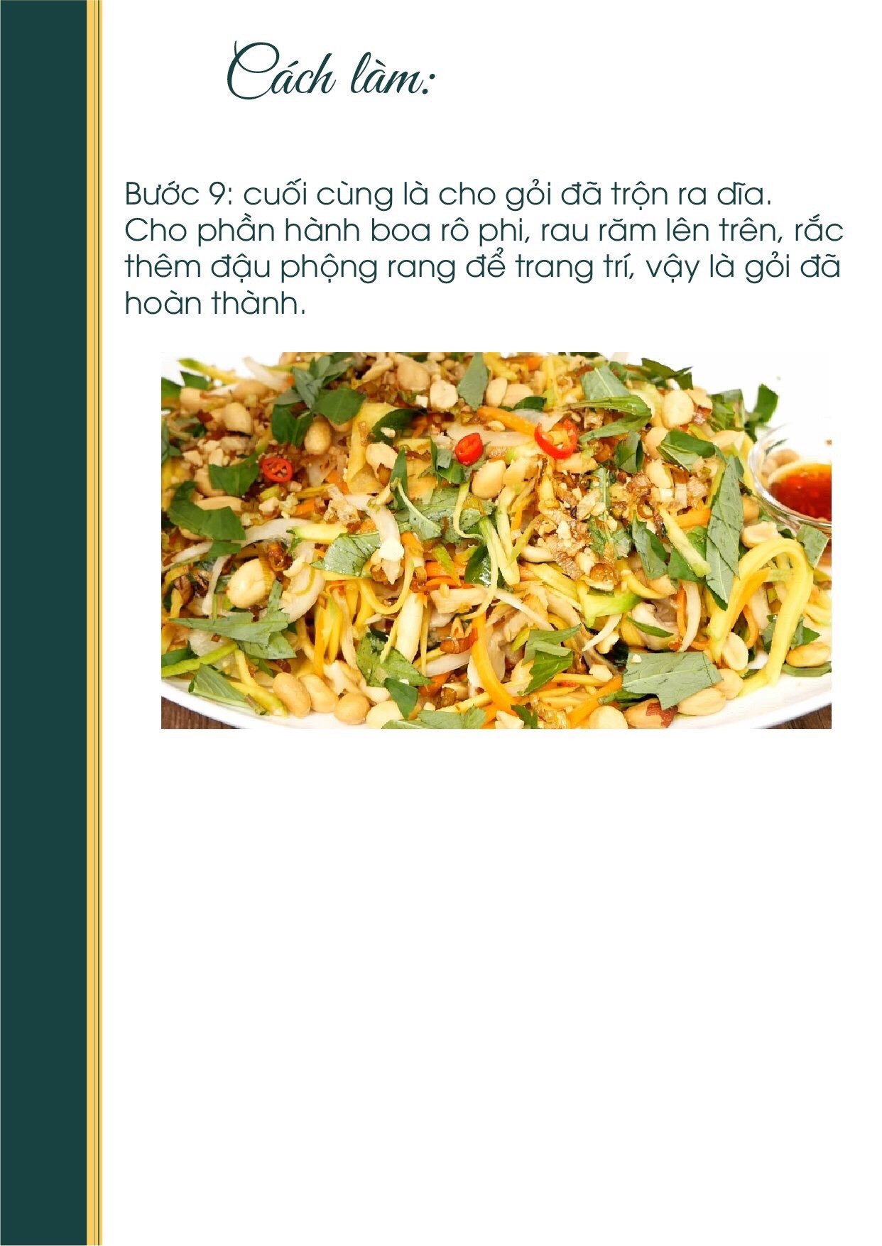 Công thức nấu ăn chay: Gỏi Xoài Chay với xoài xanh, nấm sò, cà rốt và rau răm