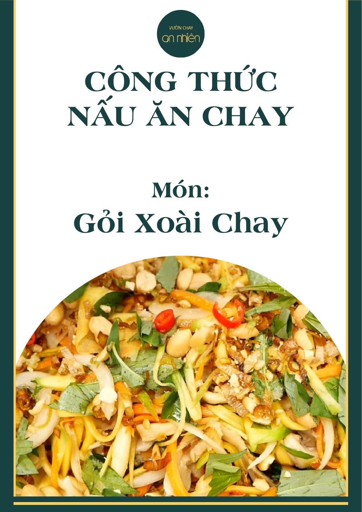 Công thức nấu ăn chay: Gỏi Xoài Chay với xoài xanh, nấm sò, cà rốt và rau răm