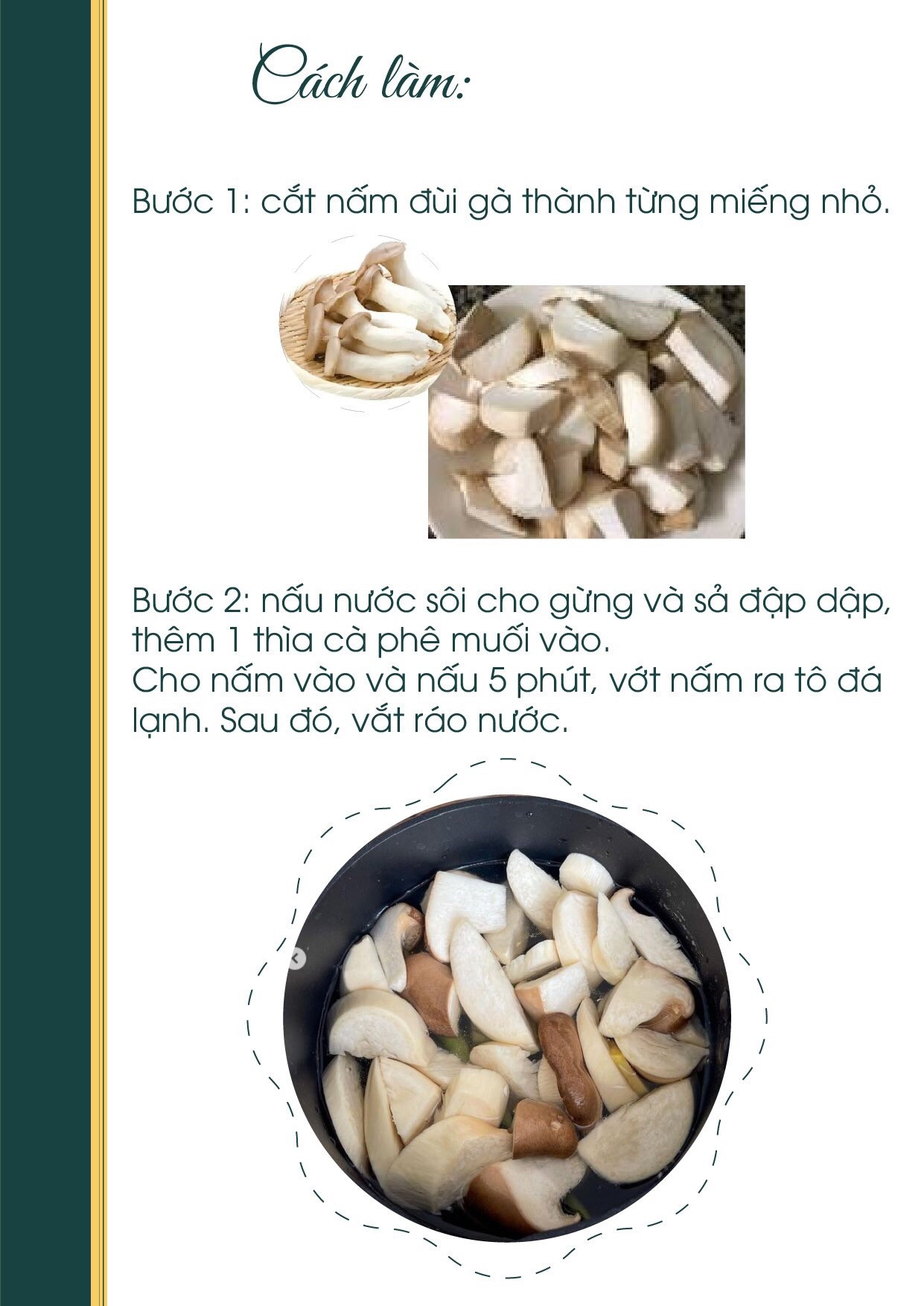 Công thức nấu ăn chay: Nấm Sốt Thái Chay với xoài xanh và sốt ớt chua cay