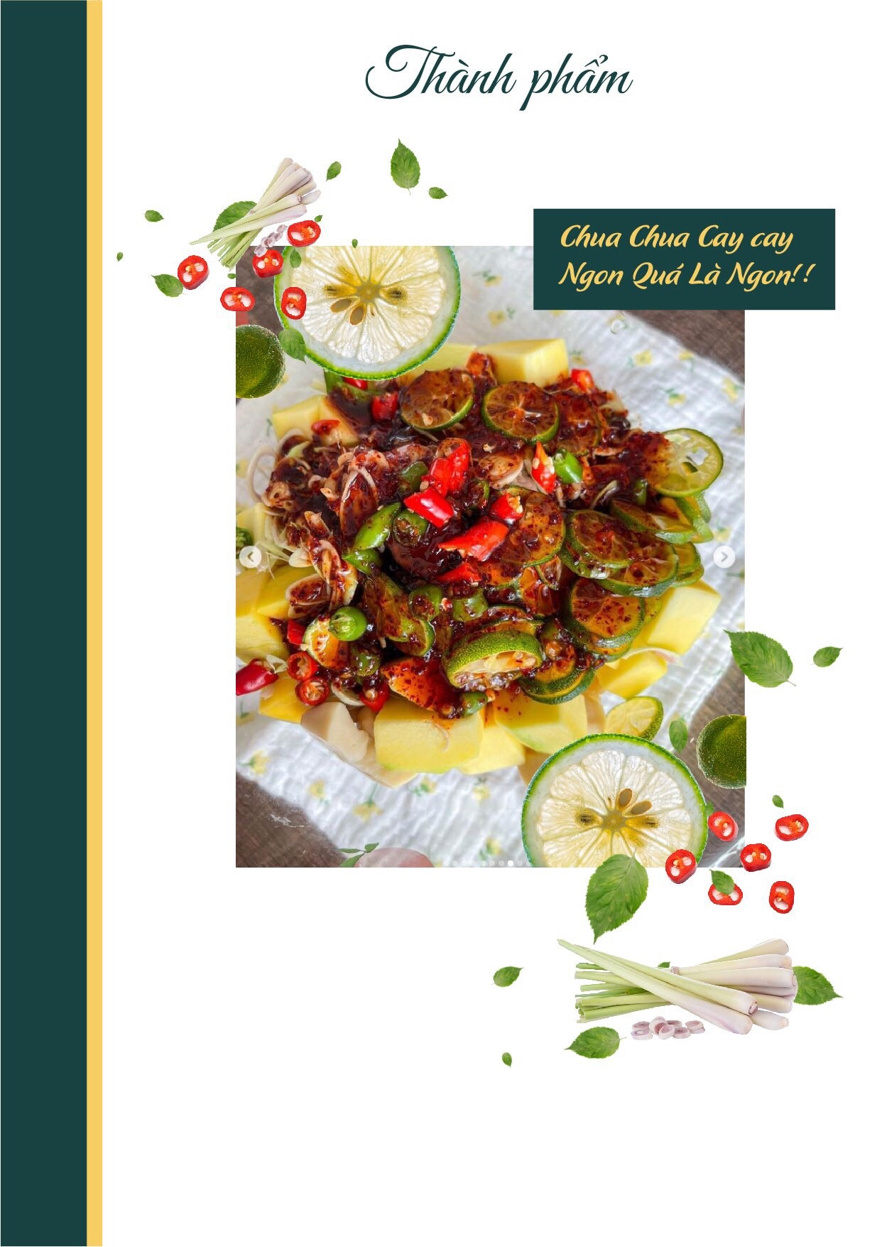 Công thức nấu ăn chay: Nấm Sốt Thái Chay với xoài xanh và sốt ớt chua cay